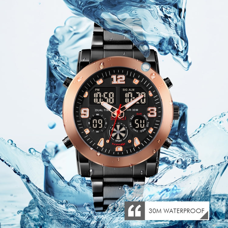 skmei-1642-three-time-display-luminous-electronic-watch-support-alarm-clockblack