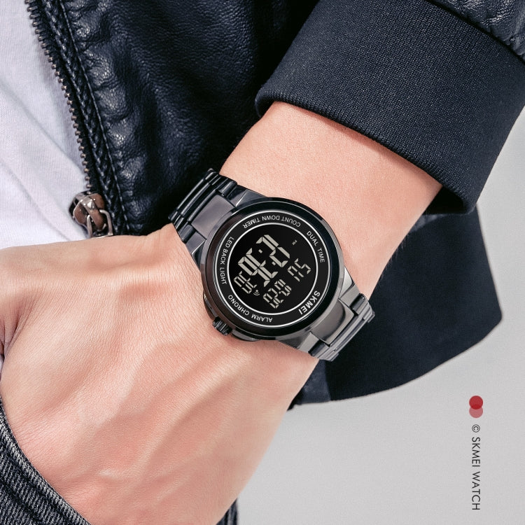 skmei-1712-dual-time-led-digital-display-luminous-stainless-steel-strap-electronic-watchsilver-and-black