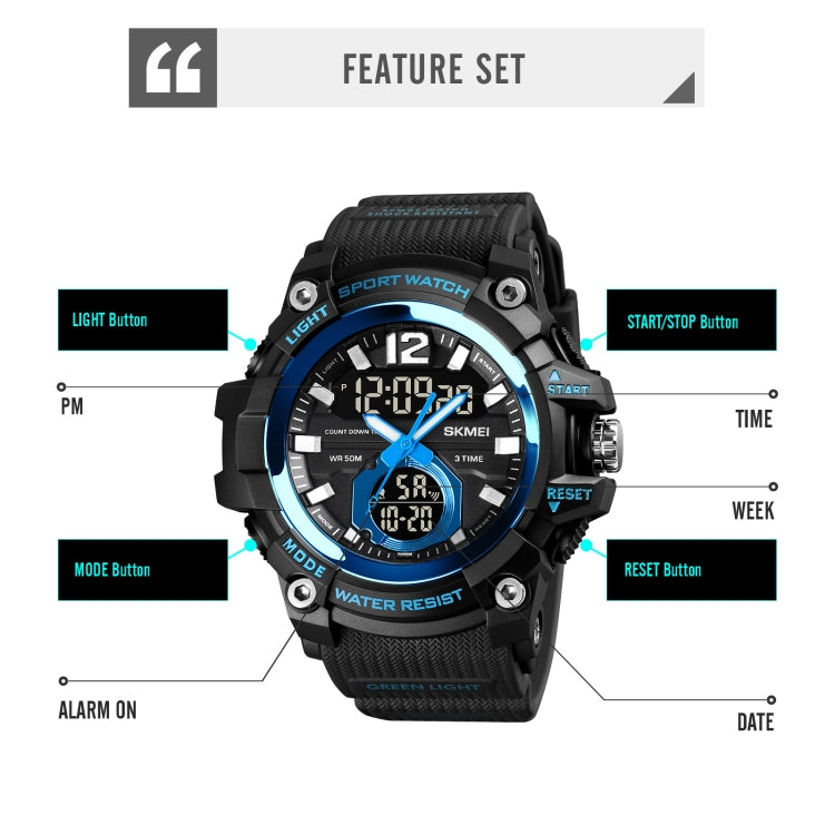 skmei-1725-three-time-led-digital-display-timing-luminous-electronic-watchgold