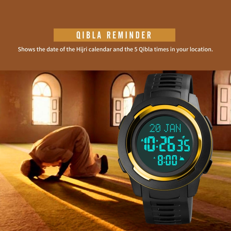 skmei-1729-qibla-calendar-timing-multifunctional-led-digital-display-luminous-electronic-watchgold-and-black