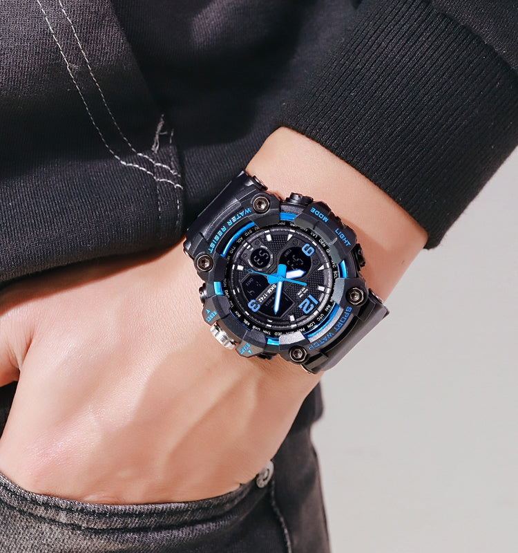 skmei-1742-four-screen-led-digital-display-luminous-sports-shockproof-electronic-watch-for-menblue