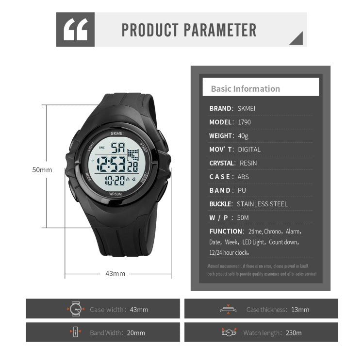 skmei-1790-triplicate-round-led-dual-time-digital-display-luminous-electronic-watch-for-mengold-white