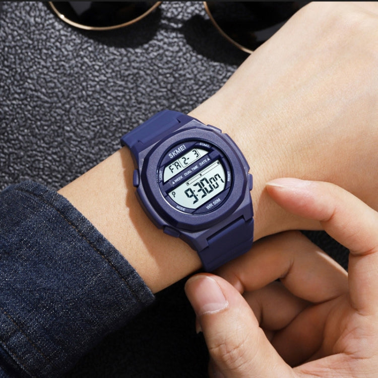 skmei-1821-stainless-steel-buckle-silicone-strap-electronic-watchroyal-blue