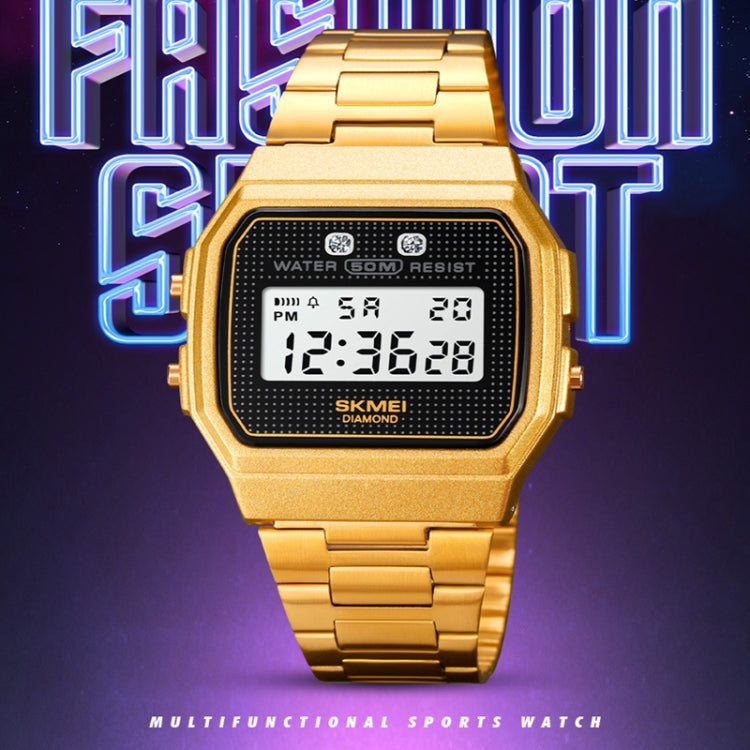 skmei-1952-resin-mirror-abs-case-waterproof-electronic-watchgolden-steel-belt
