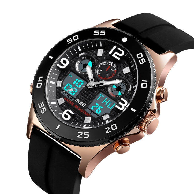 skmei-1538-multi-function-time-large-dial-steel-belt-men-casual-sports-electronic-watchrose-gold-silicone-belt