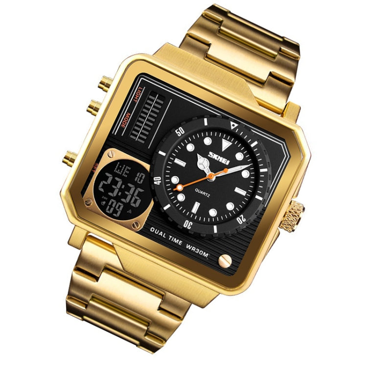 skmei-1392-multi-function-outdoor-sports-watch-business-double-display-waterproof-electronic-watchgolden