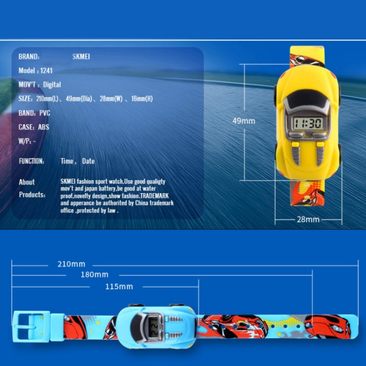 skmei-1241-fashion-cute-cartoon-car-children-digital-watchred