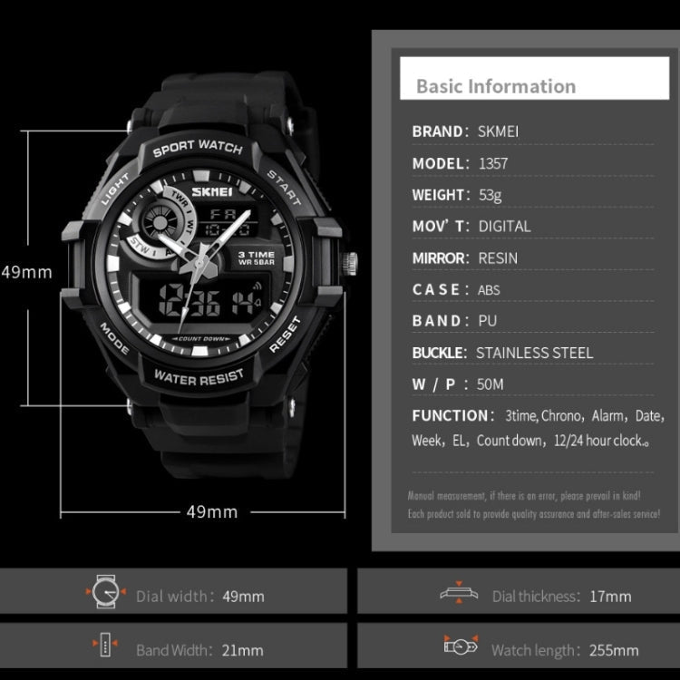 skmei-1357-mens-multifunctional-sports-digital-watch-student-waterproof-watchred
