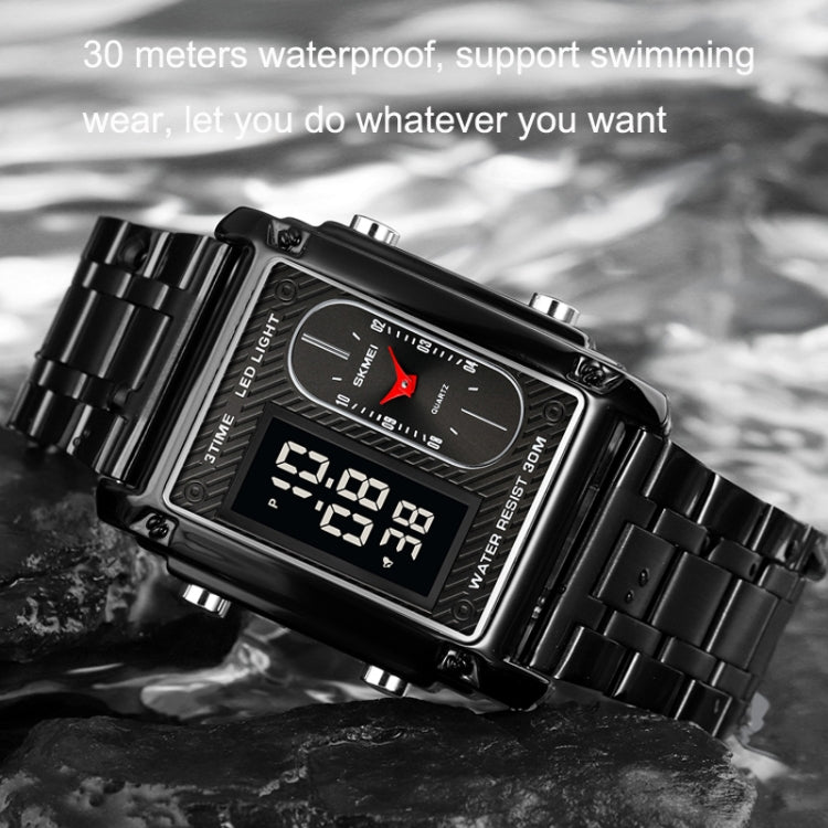 skmei-1868-square-double-display-waterproof-men-watch-style-steel-belt-silver