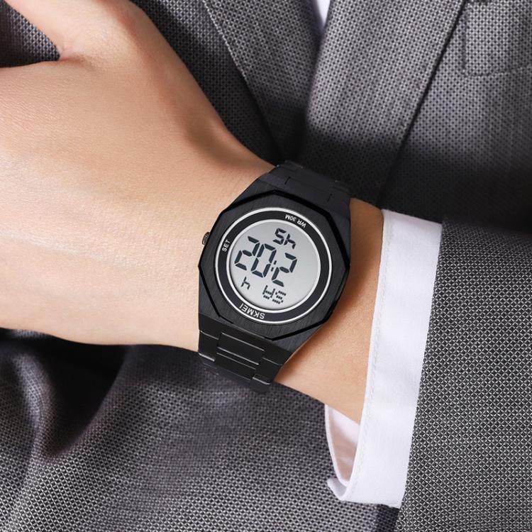 skmei-2479-men-business-casual-multi-function-chronograph-electronic-watchblack