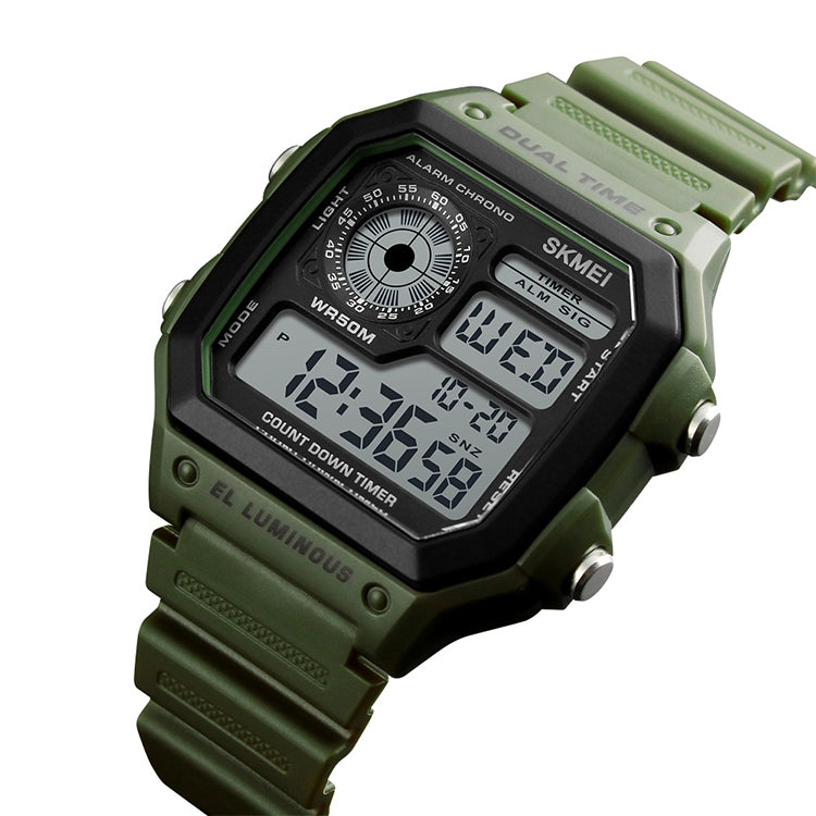 skmei-1299-multifunctional-outdoor-sports-noctilucent-waterproof-digital-display-wrist-watch-army-green