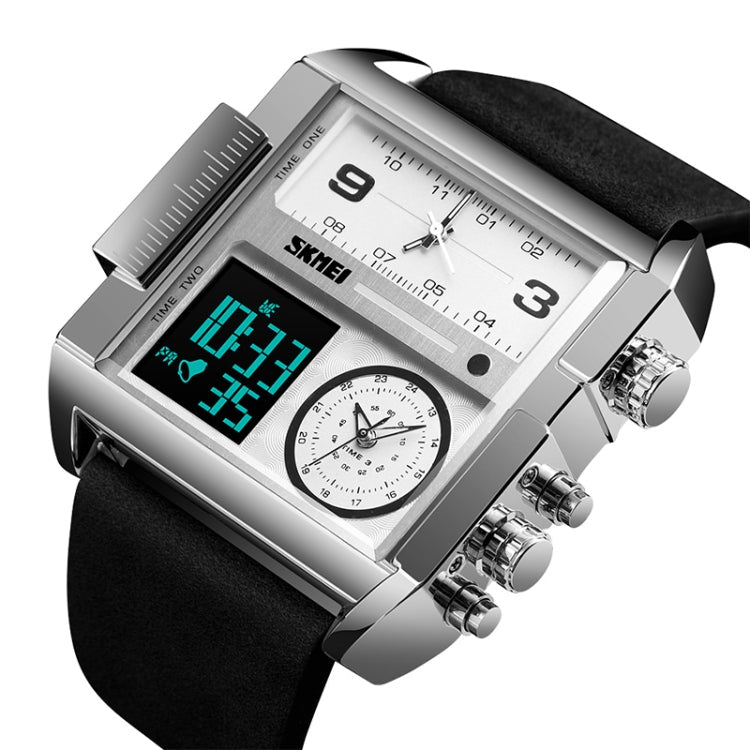 skmei-1391-multifunctional-men-business-digital-watch-30m-waterproof-square-dial-wrist-watch-with-leather-watchbandsilver-black